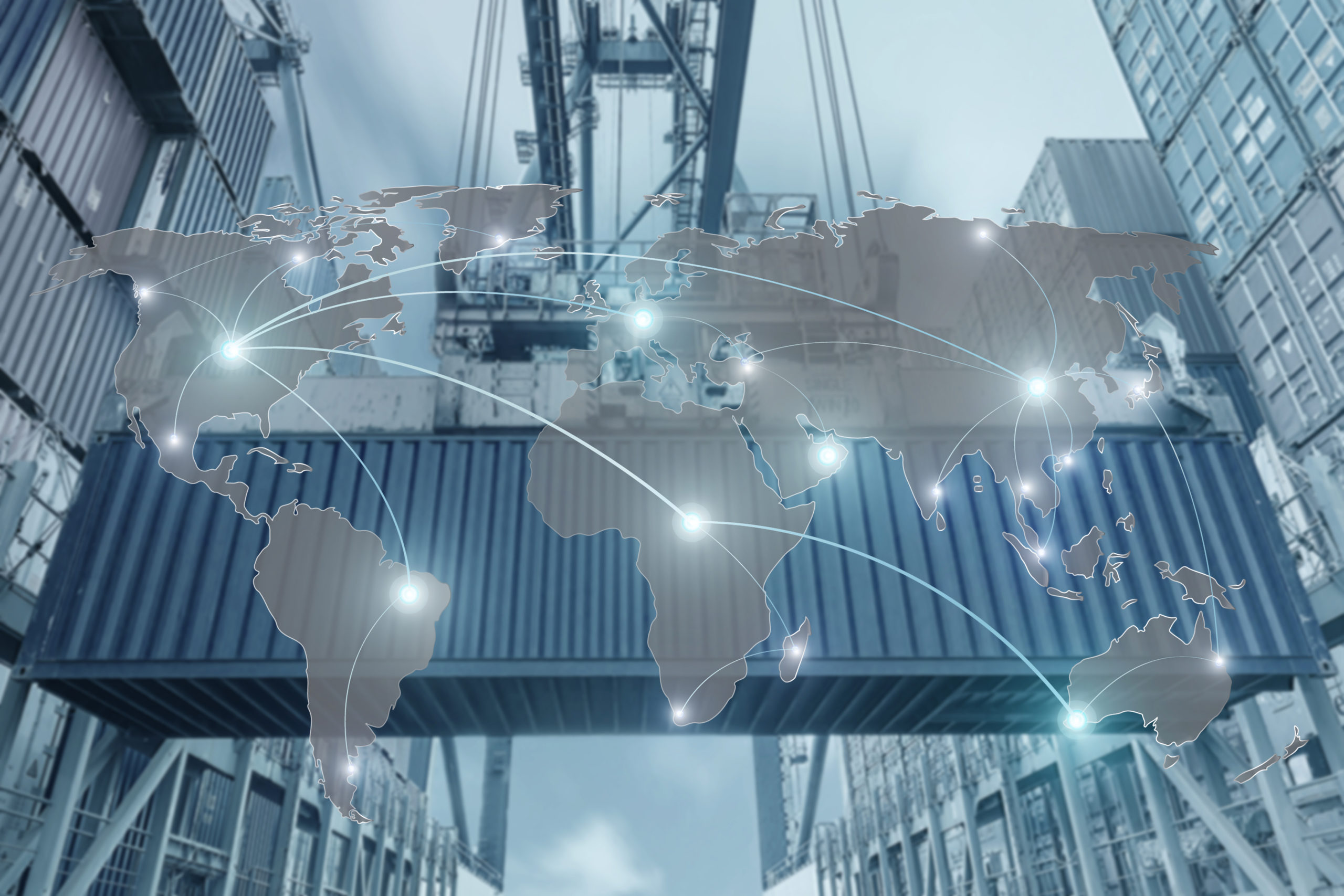 Map,Global,Logistics,Partnership,Connection,Of,Container,Cargo,Freight,Ship